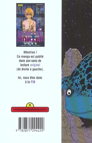 Quatrième de couverture de « Hunter x Hunter »