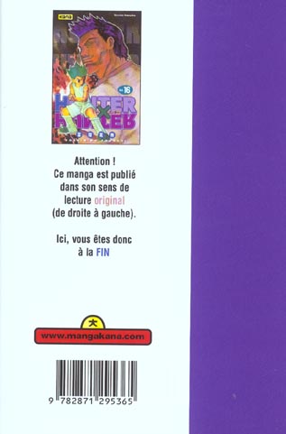 Quatrième de couverture de « Hunter x Hunter »