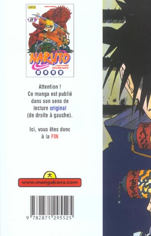 Quatrième de couverture de « NARUTO - TOME 8 »