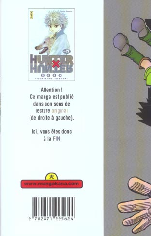 Quatrième de couverture de « Hunter x Hunter »