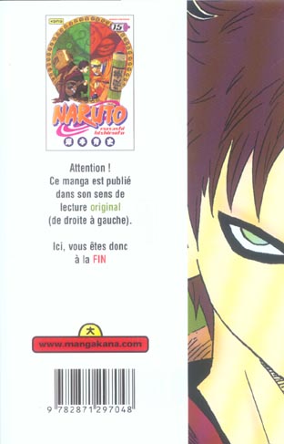 Quatrième de couverture de « Naruto »