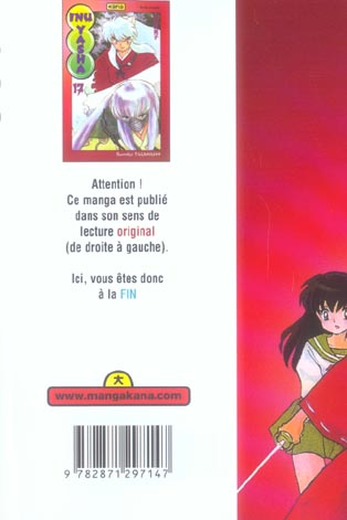 Quatrième de couverture de « INU-YASHA - TOME 17 »