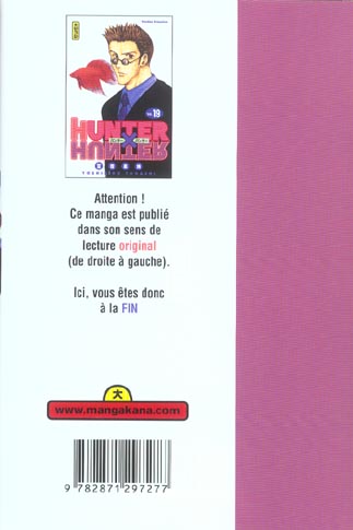 Quatrième de couverture de « Hunter x Hunter »