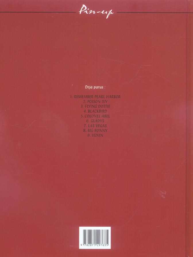 Quatrième de couverture de « PIN-UP - TOME 9 - VENIN »