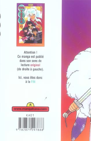 Quatrième de couverture de « Inu Yasha »