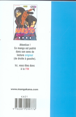 Quatrième de couverture de « Naruto »
