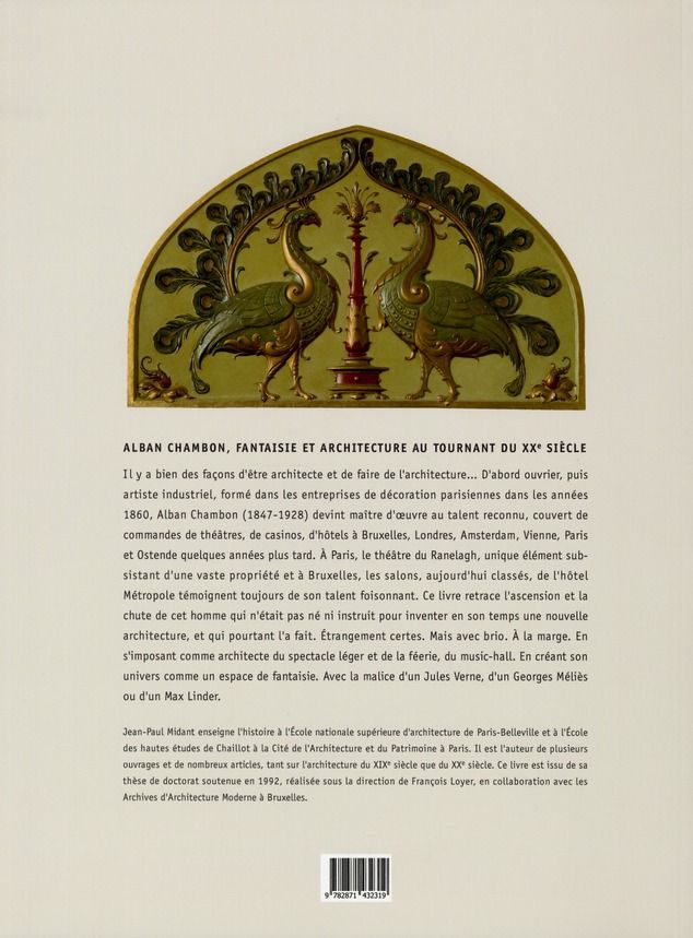 Quatrième de couverture de « LA FANTASTIQUE ARCHITECTURE D'ALBAN CHAMBON »
