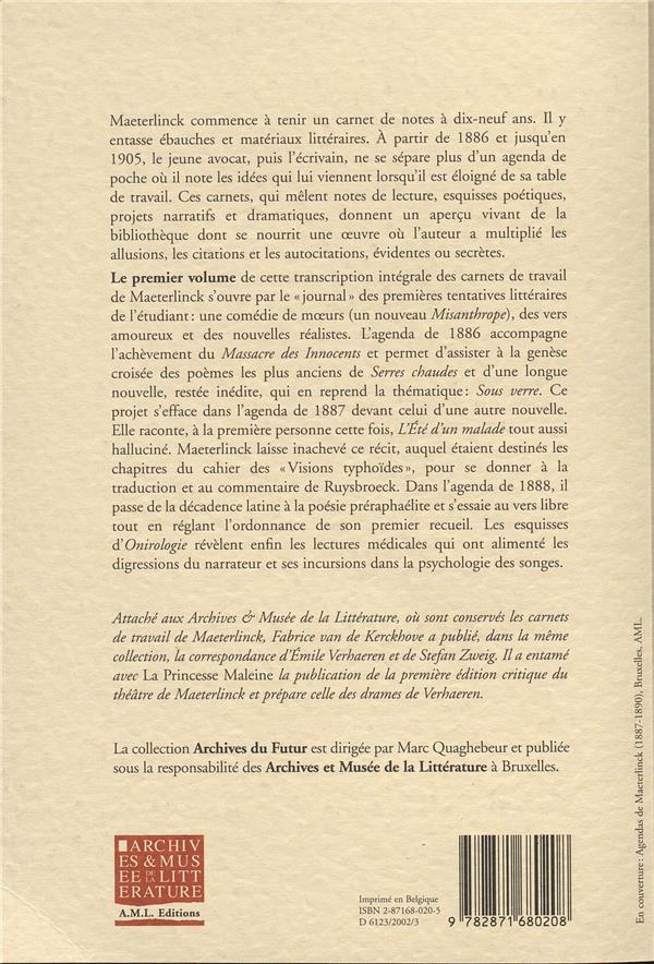 Quatrième de couverture de « CARNETS DE TRAVAIL : 1881 - 1890 [2 TOMES] »