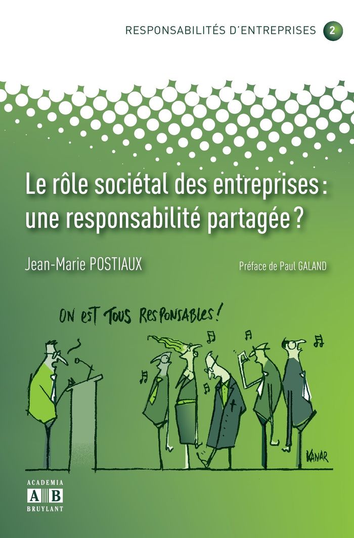 Couverture du livre « LE ROLE SOCIETAL DES ENTREPRISES: UNE RESPONSABILITE PARTAGEE? » de Xxx, librairie Les Contes Infusés à Corte