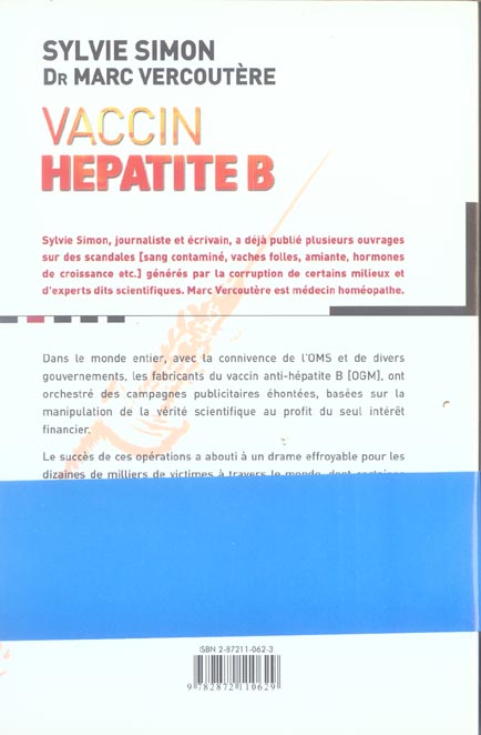 Quatrième de couverture de « VACCIN HEPATITE B - COULISSE D'UN SCANDALE »