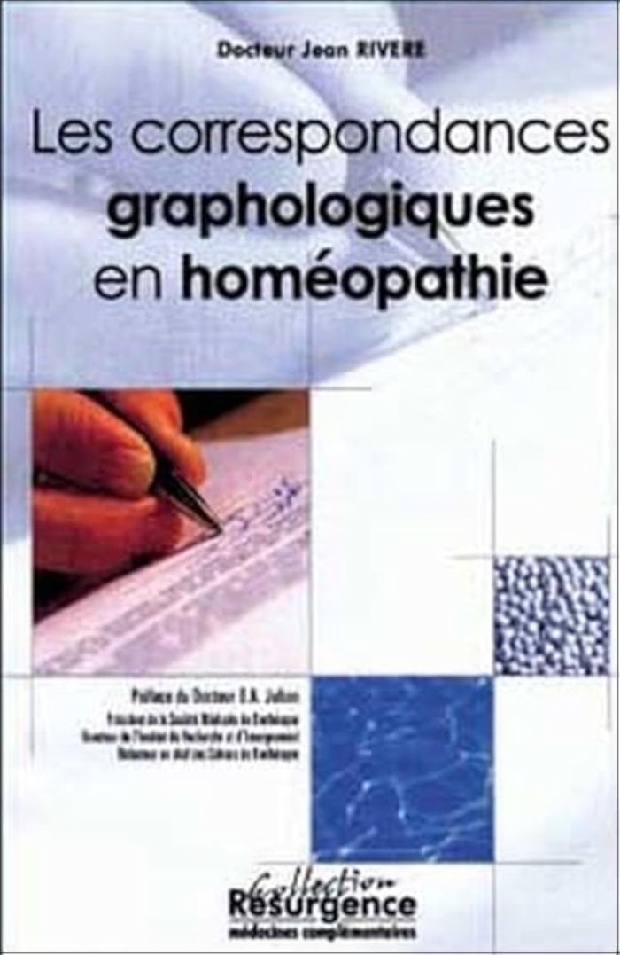 Couverture du livre « CORRESPONDANCES GRAPHOLOGIQUES EN HOMEO. » de Jean Rivere, librairie Les Contes Infusés à Corte