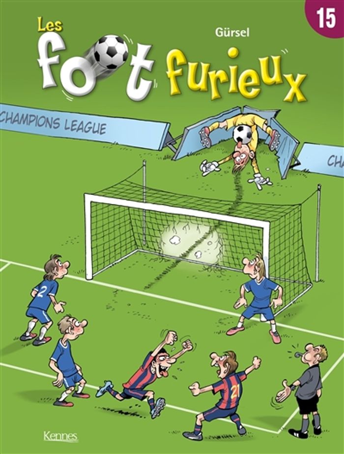 Couverture du livre « LES FOOT FURIEUX T15 », librairie Les Contes Infusés à Corte