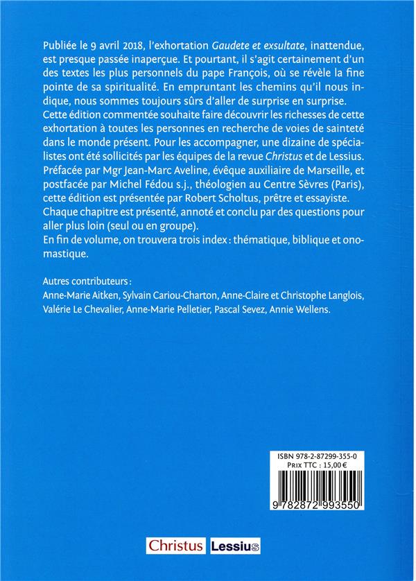Quatrième de couverture de « SOYEZ DANS LA JOIE ET L'ALLEGRESSE »