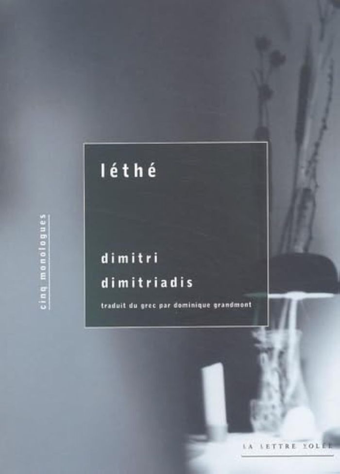 Couverture du livre « LETHE - CINQ MONOLOGUES », librairie Les Contes Infusés à Corte