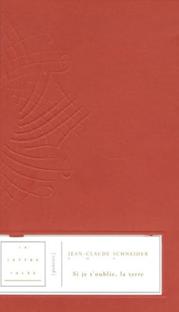Couverture du livre « SI JE T'OUBLIE, LA TERRE », librairie Les Contes Infusés à Corte