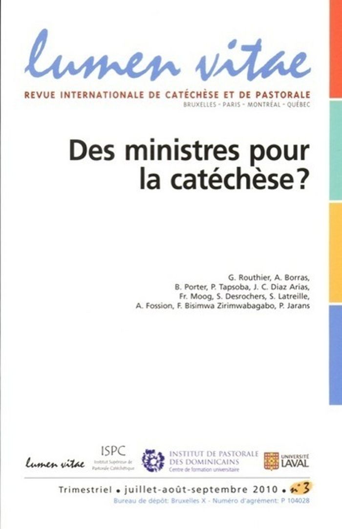Couverture du livre « DES MINISTERES POUR LA CATECHESE » de Collectif, librairie Les Contes Infusés à Corte