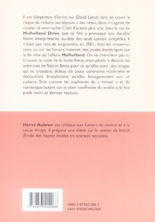 Quatrième de couverture de « MULHOLLAND DRIVE DE DAVID LYNCH - COTE FILMS N 6 »