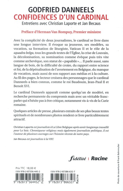 Quatrième de couverture de « CONFIDENCES D'UN CARDINAL »