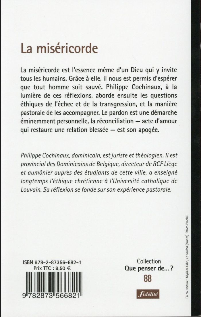 Quatrième de couverture de « LA MISERICORDE »