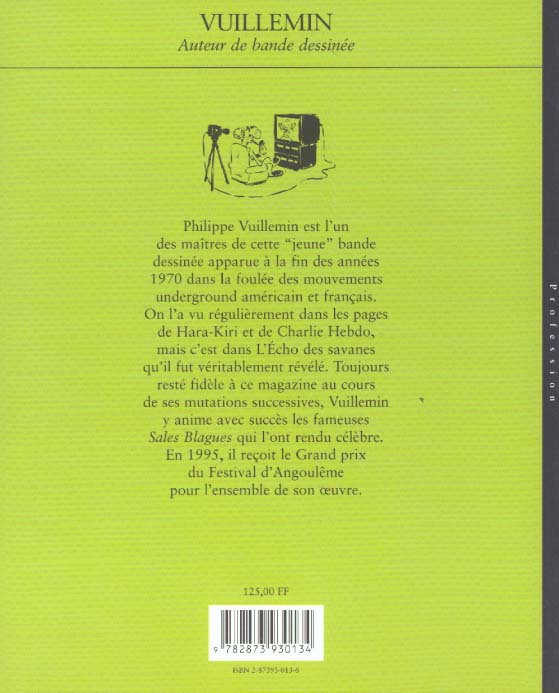 Quatrième de couverture de « VUILLEMIN, CREATEUR DE BANDES DESSINEES »