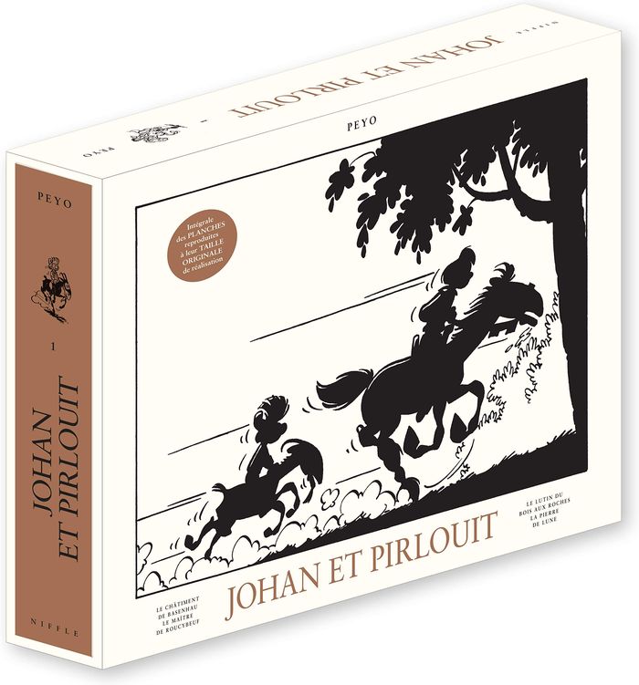 Couverture du livre « JOHAN ET PIRLOUIT - TOME 1 - JOHAN ET PIRLOUIT INTEGRALE » de Peyo, librairie Les Contes Infusés à Corte