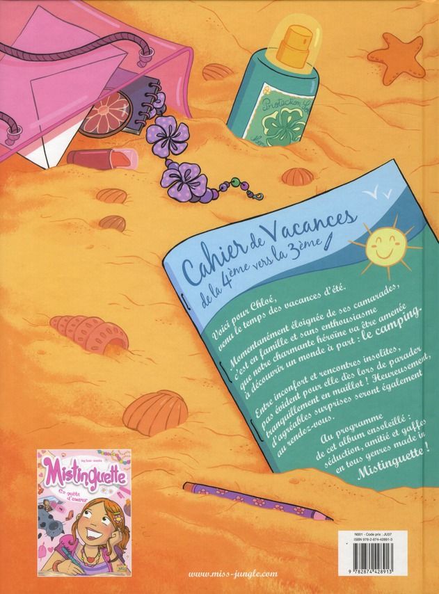 Quatrième de couverture de « MISTINGUETTE - TOME 2 BAISERS ET COQUILLAGES - VOL02 »