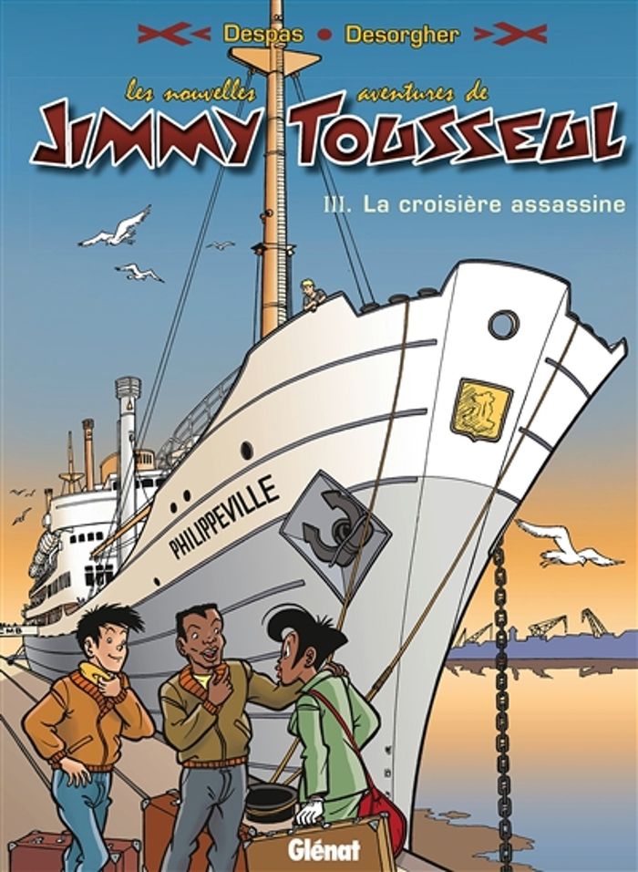 Couverture du livre « LES NOUVELLES AVENTURES DE JIMMY TOUSSEUL - TOME 03 - LA CROISIERE ASSASSINE » de Despas/desorgher, librairie Les Contes Infusés à Corte