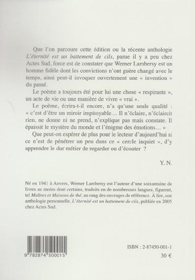 Quatrième de couverture de « INVENTION DU PASSE »