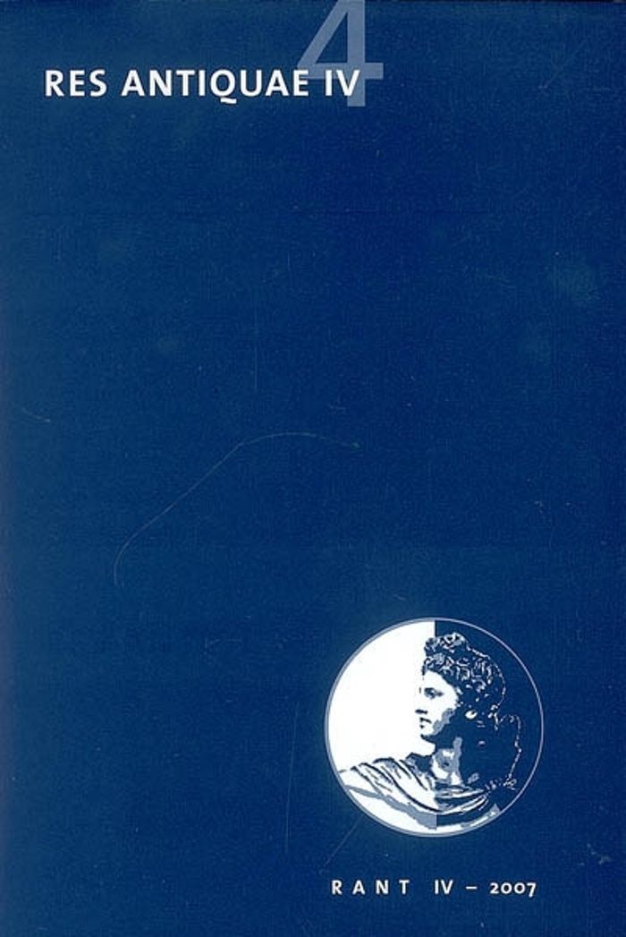 Couverture du livre « RES ANTIQUAE - T04 - RES ANTIQUAE, TOME IV (2007) » de Rene Lebrun, librairie Les Contes Infusés à Corte