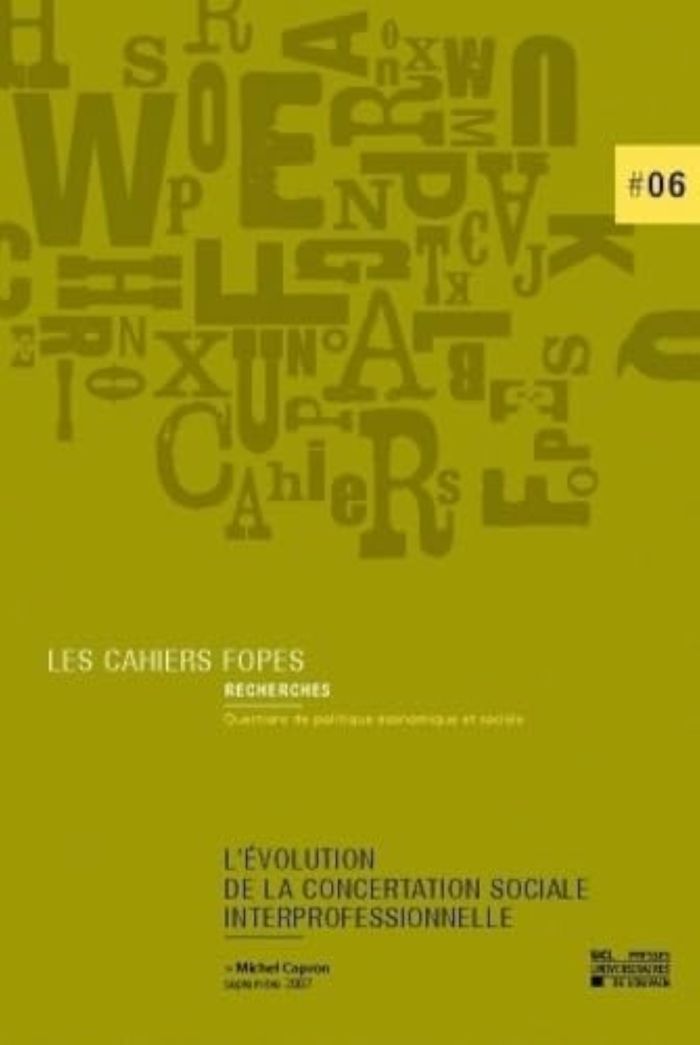 Couverture du livre « EVOLUTION DE LA CONCERTATION SOCIALE INTERPROFESSIONNELLE » de M Capron, librairie Les Contes Infusés à Corte
