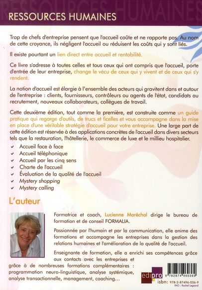 Quatrième de couverture de « L'ENTREPRISE ACCUEILLANTE - 2EME EDITION »
