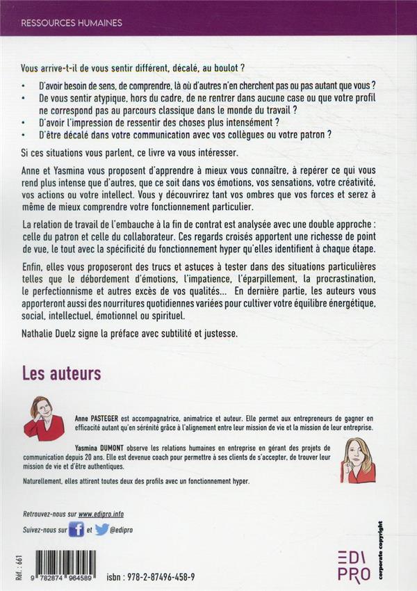 Quatrième de couverture de « PROFIL DECALE AU BOULOT ? - DEPLOYEZ VOS HYPER POTENTIELS »