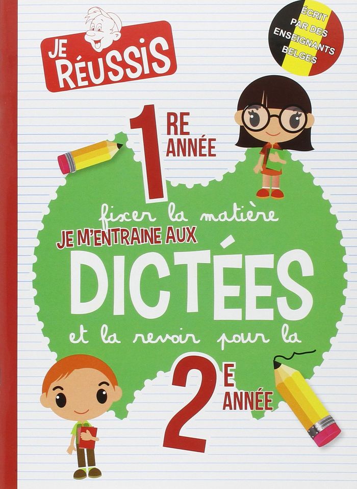 Couverture du livre « JE M'ENTRAINE AUX DICTEES 1RE ET 2EME ANNEES » de Annick Meurens, librairie Les Contes Infusés à Corte