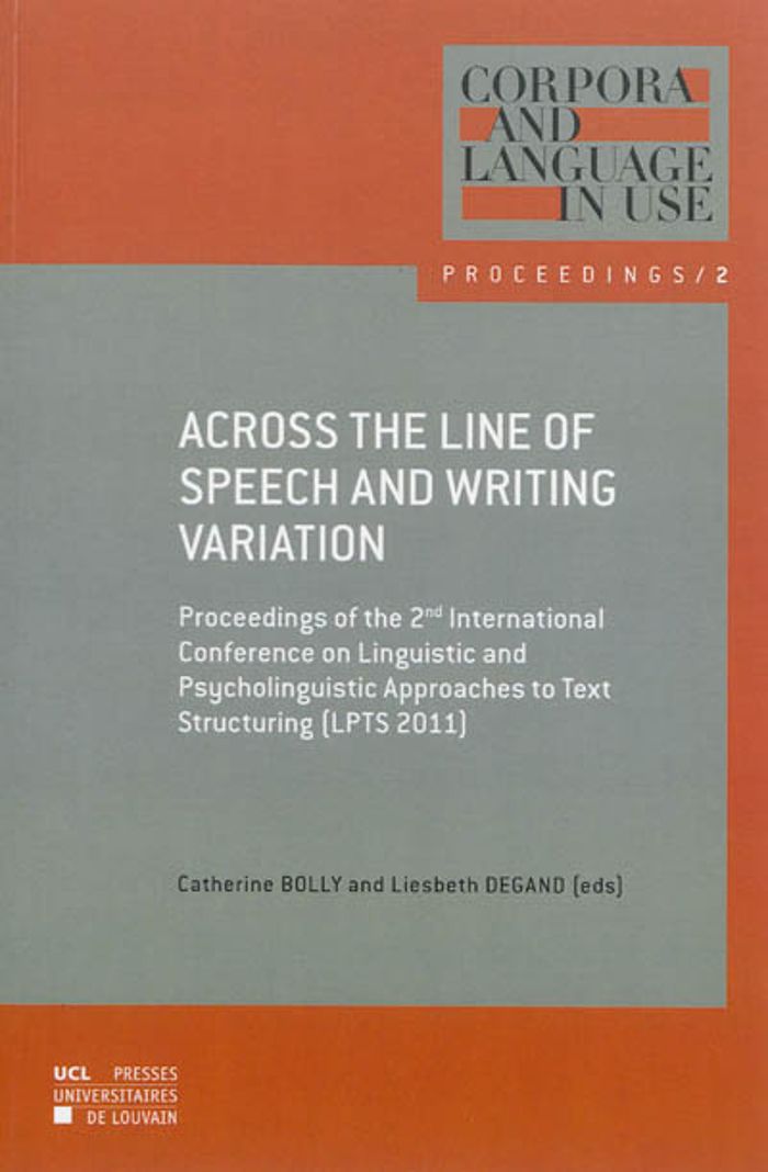 Couverture du livre « ACROSS THE LINE OF SPEECH » de Granger, librairie Les Contes Infusés à Corte
