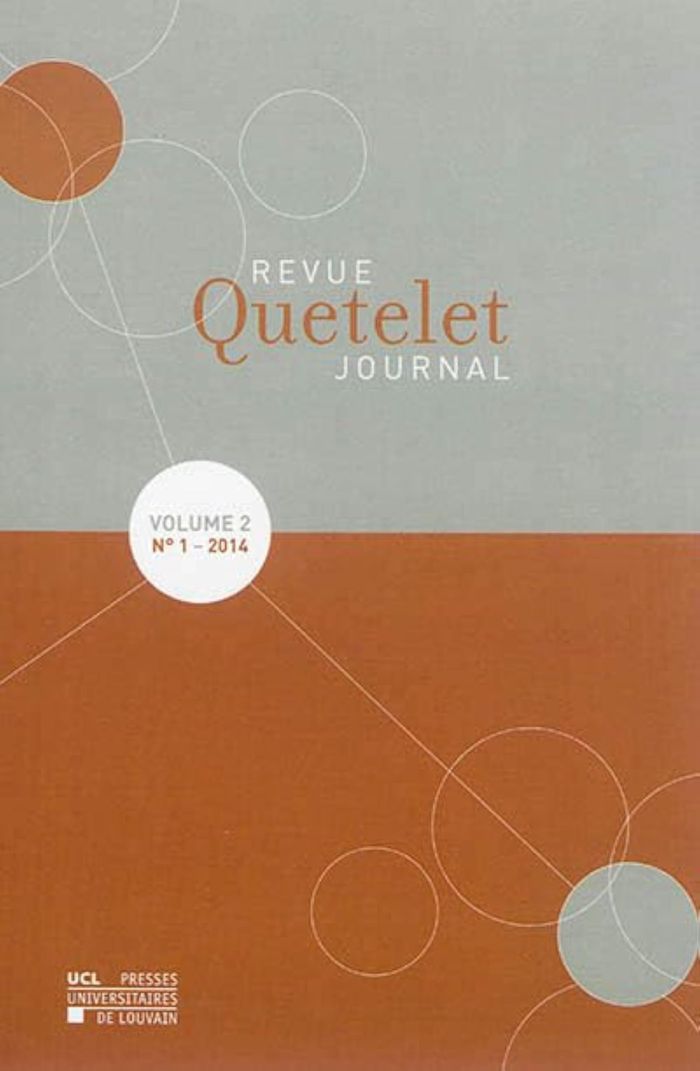 Couverture du livre « REVUE QUETELET = QUETELET JOURNAL, N 1 (2014) » de Collectif, librairie Les Contes Infusés à Corte
