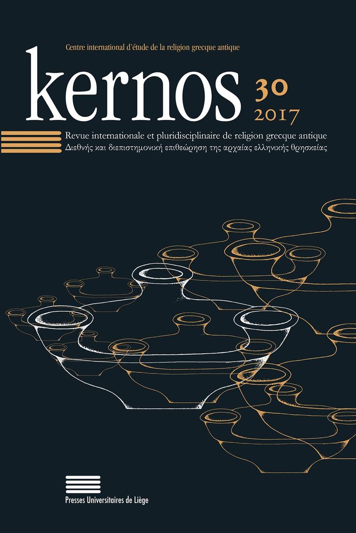Couverture du livre « KERNOS, N 30/2017 » de Vinciane Pirenne, librairie Les Contes Infusés à Corte