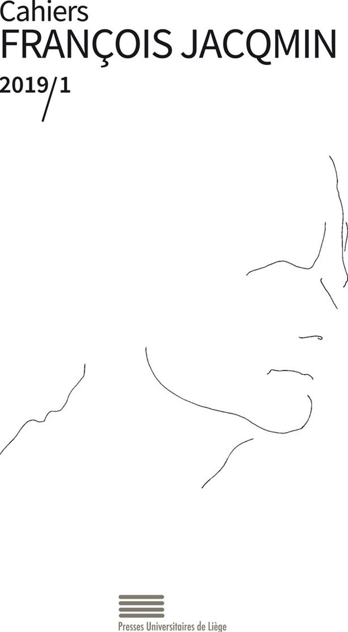 Couverture du livre « CAHIERS FRANCOIS JACQMIN 1 » de Xxx, librairie Les Contes Infusés à Corte