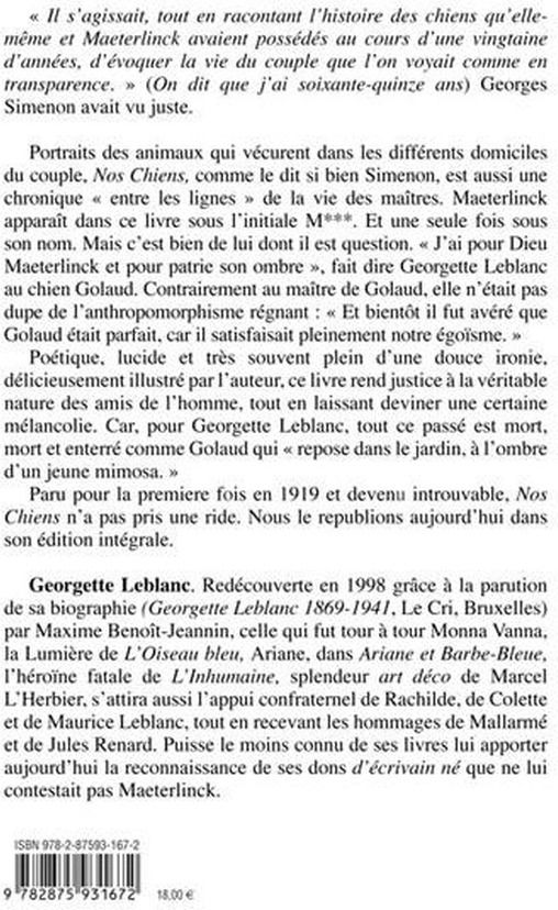 Quatrième de couverture de « NOS CHIENS - RECITS ILLUSTRES »