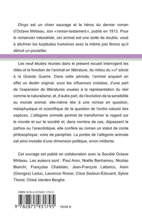 Quatrième de couverture de « TOUS DINGO - UNE POLITIQUE DE L'ANIMAL NATURALISTE »