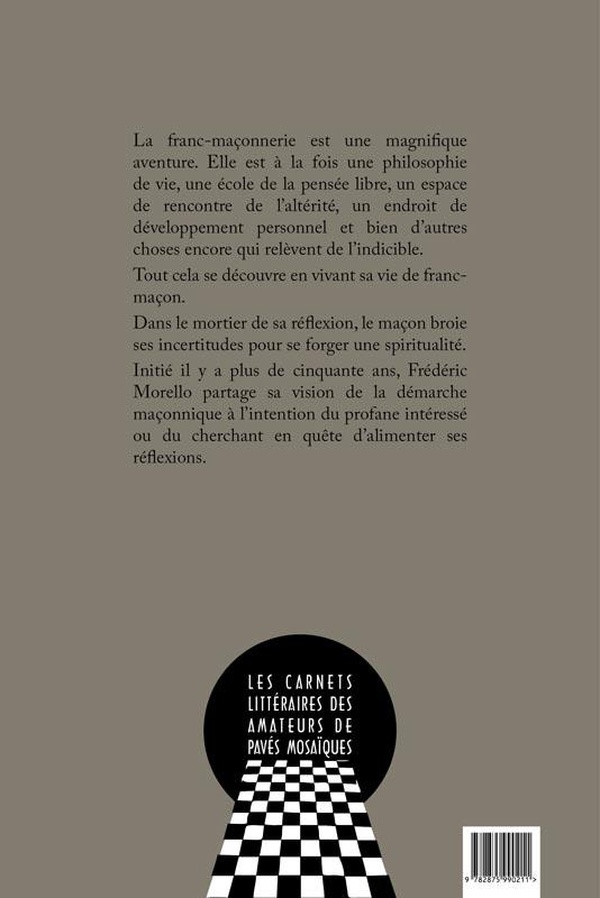 Quatrième de couverture de « PREMIERS PAS : VERS LA FRANC-MACONNERIE »