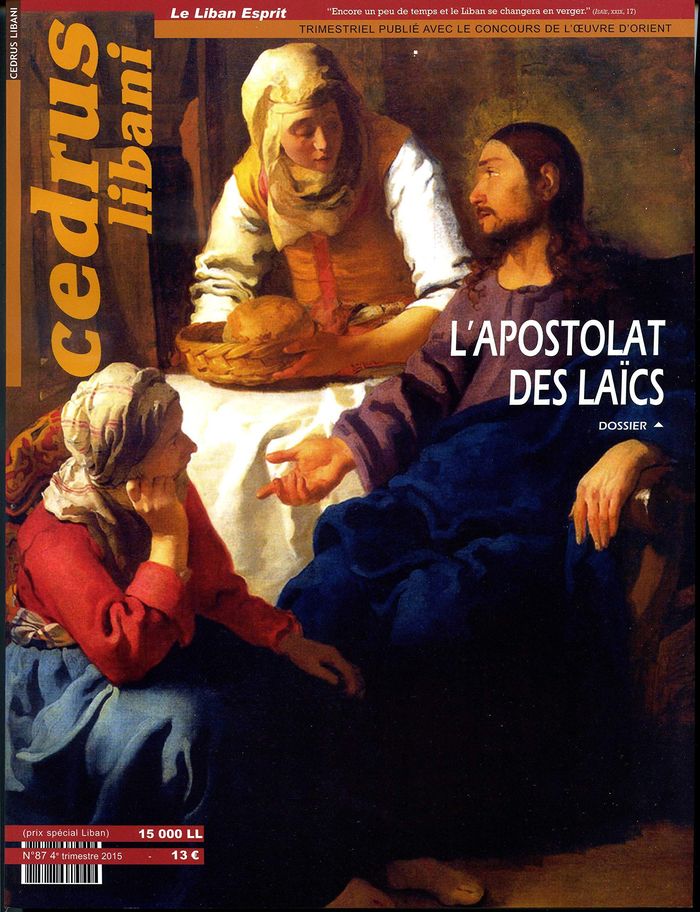 Couverture du livre « L'APOSTOLAT DES LAICS/ CEDRUS LIBANI N 87 » de Collectif, librairie Les Contes Infusés à Corte