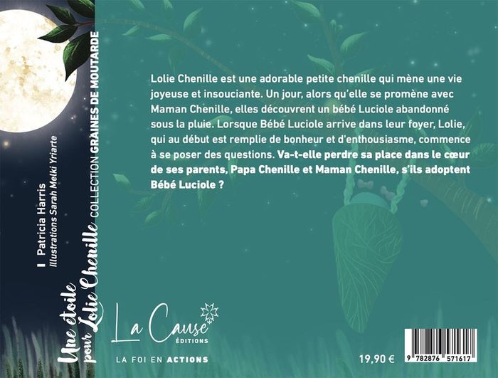 Quatrième de couverture de « UNE ETOILE POUR LOLIE CHENILLE »