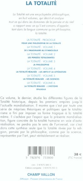 Quatrième de couverture de « LA TOTALITE 6 »