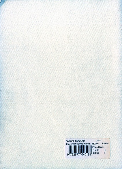 Quatrième de couverture de « ANIMAL REGARD »