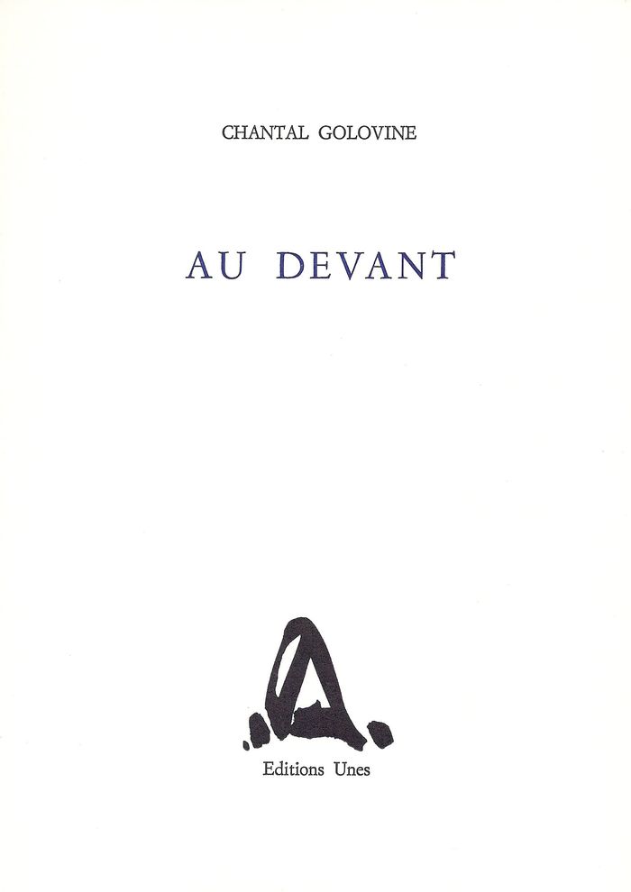Couverture du livre « AU DEVANT », librairie Les Contes Infusés à Corte