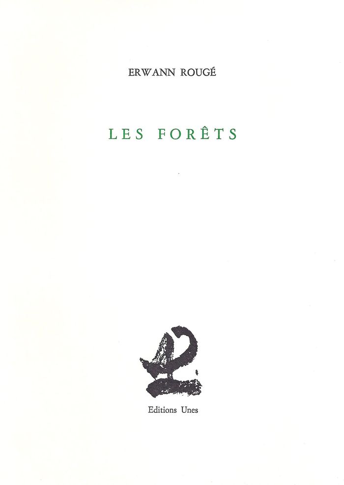 Couverture du livre « FORETS » de Erwann Rouge, librairie Les Contes Infusés à Corte