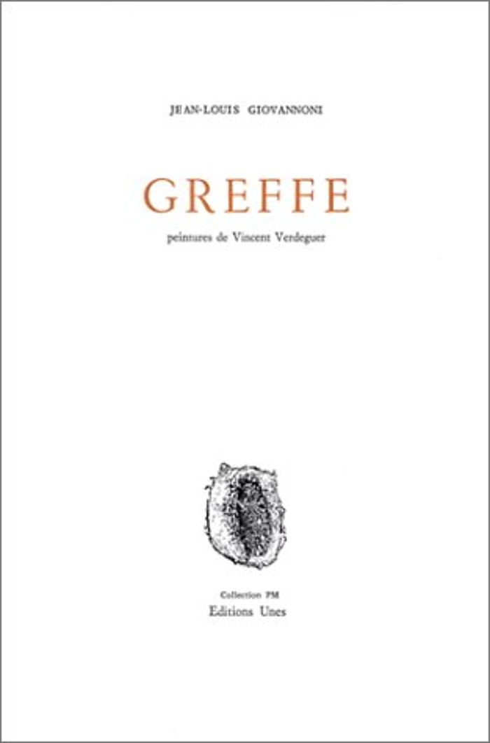 Couverture du livre « GREFFE » de J-L. Giovannoni, librairie Les Contes Infusés à Corte