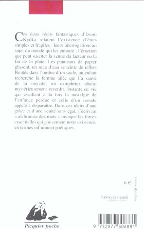 Quatrième de couverture de « LE FEMME AILEE (LA) SUIVI DE CAMPHRIER »
