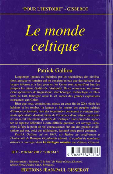 Quatrième de couverture de « LE MONDE CELTIQUE »