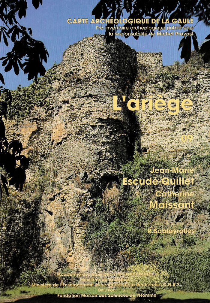 Couverture du livre « CARTE ARCHEOLOGIQUE DE LA GAULE 09 - L'ARIEGE » de Escude-Quillet, librairie Les Contes Infusés à Corte